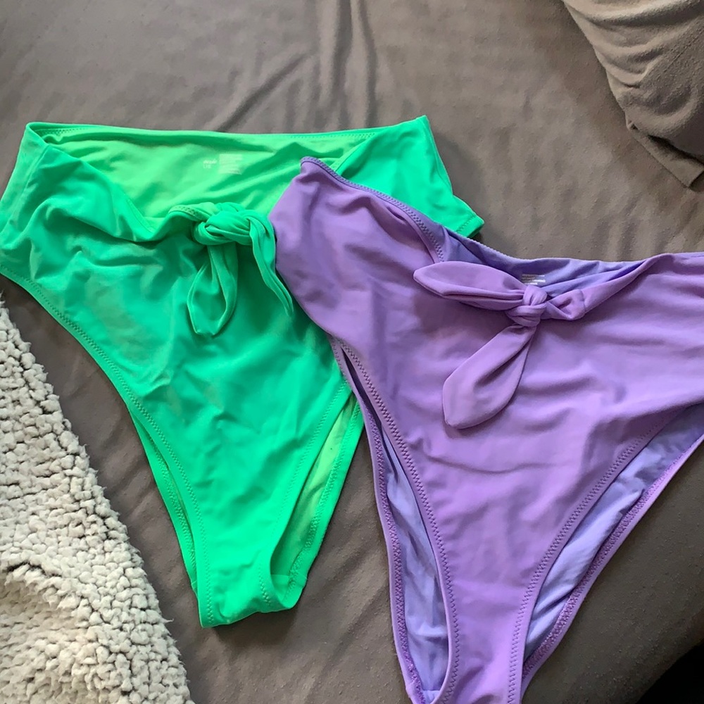High waisted bathing suit bottoms